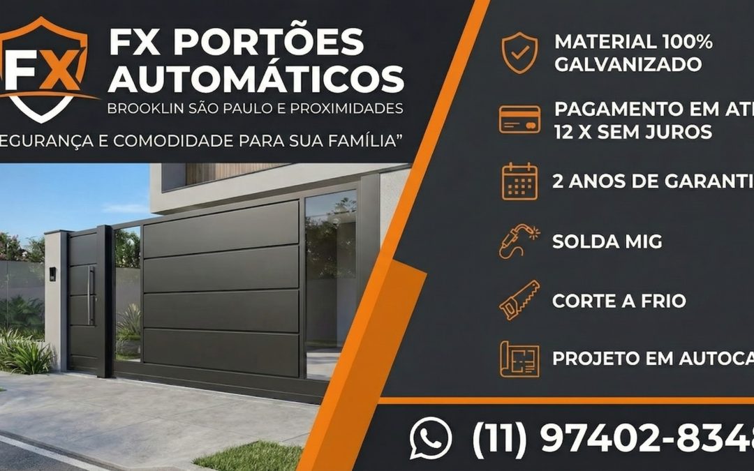 FX PORTOES - PORTOES AUTOMATICOS NO BROOKLIN